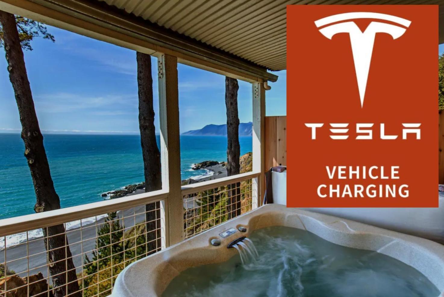 Amazing Oceanview 2 Bedroom Oceanfront! By Oceanviewhottubs Shelter Cove, Ca Tesla Ev Station エクステリア 写真
